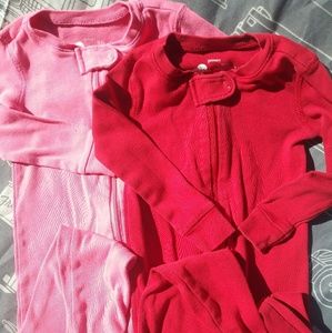 Primary the zipped footied pjs